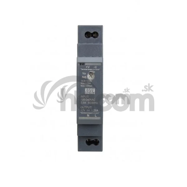 MeanWell Napájací zdroj na DIN lištu 12V/1.25A 15W