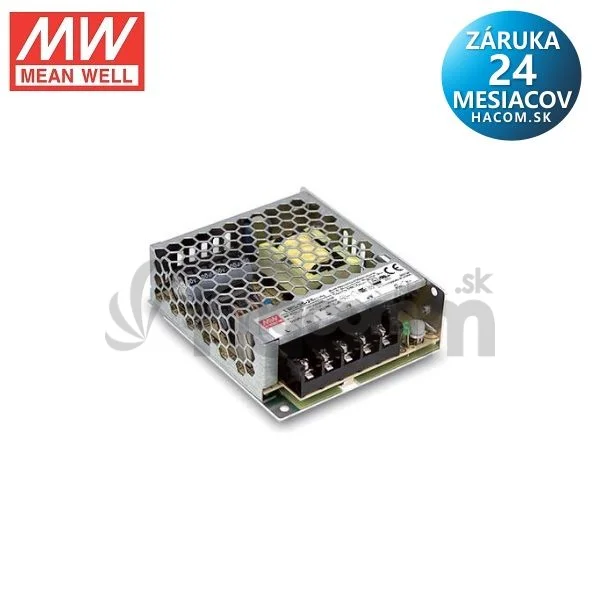 MeanWell Priemyselný napájací zdroj 12V/3A 36W kov/svorkovnica LRS-35-12
