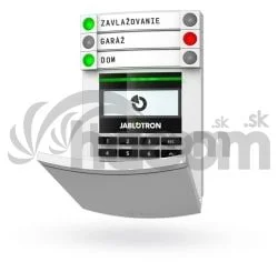 Jablotron JA-114E-WH Zbernicový prístupový modul s displejom, klávesnicou a RFID