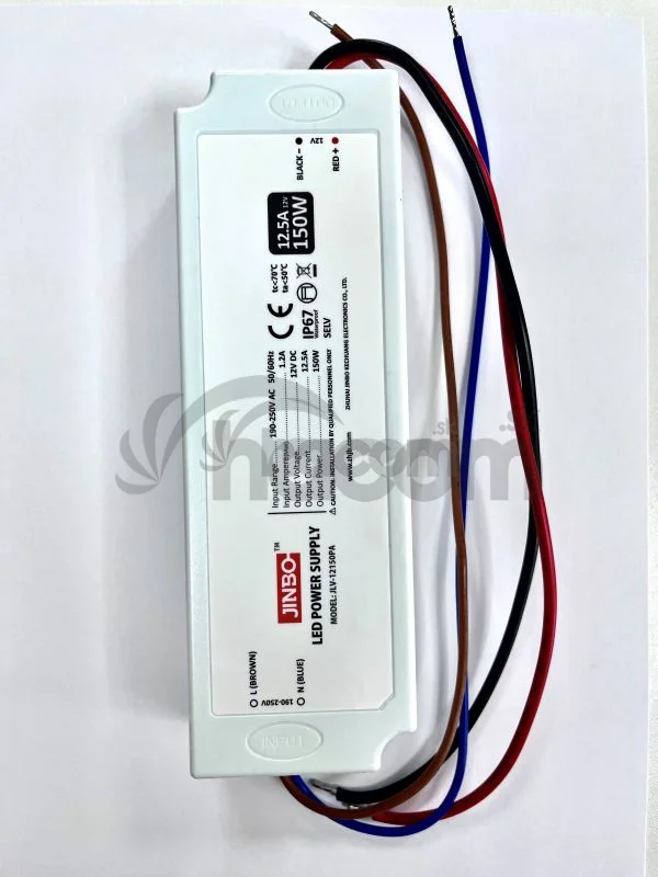 LED napájací zdroj JINBO 12V/12,5A ,150W ,IP67