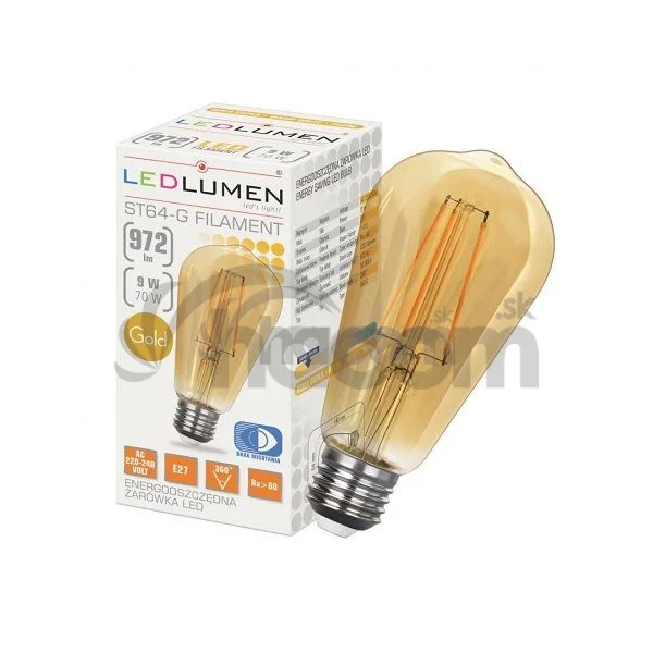 LED žiarovka 9W E27 Filament teplá biela