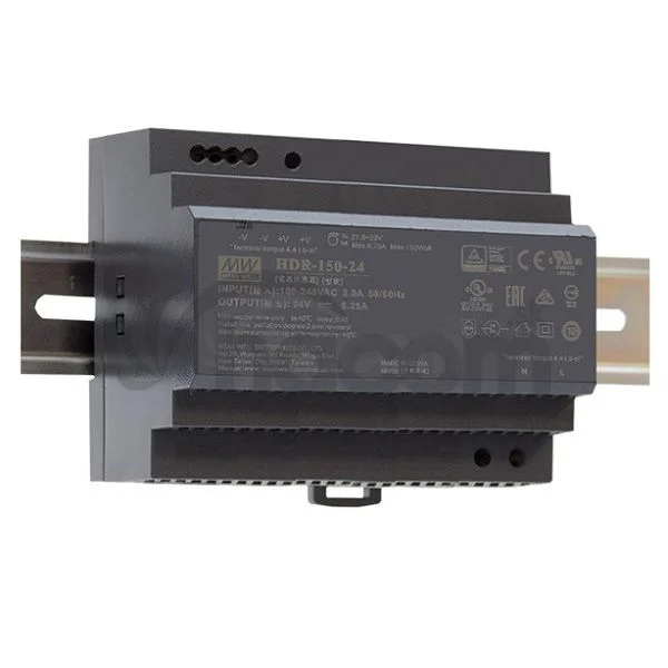 MeanWell Napájací zdroj na DIN lištu 24V/6,25A 150W HDR-150-24