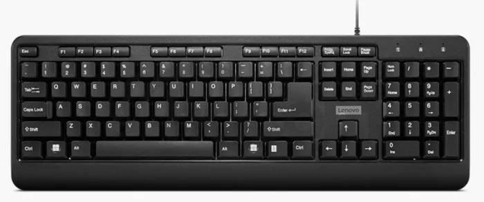 Lenovo 160/Drôtové USB-A/US layout/Čierna