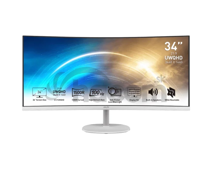 MSI Pro/MP341CQW/34"/VA/wQHD/100Hz/1ms/Biela/3R