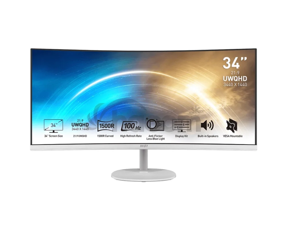 MSI Pro/MP341CQW/34"/VA/wQHD/100Hz/1ms/Biela/3R