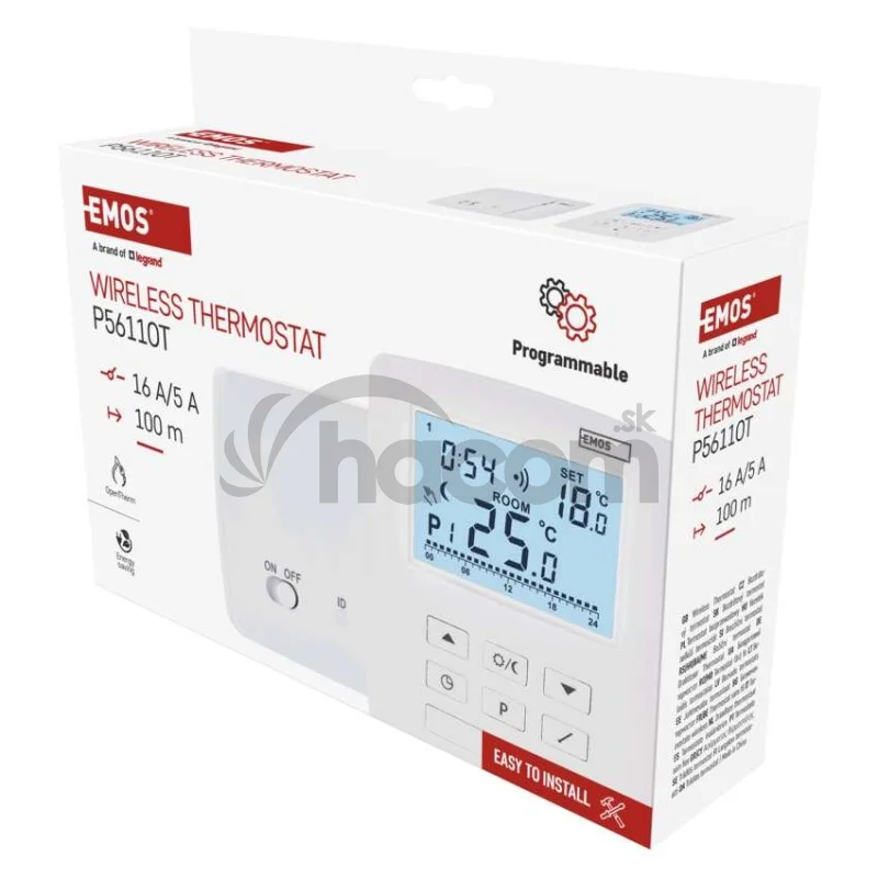 Izbový programovateľný bezdrôtový OpenTherm termostat P5611OT