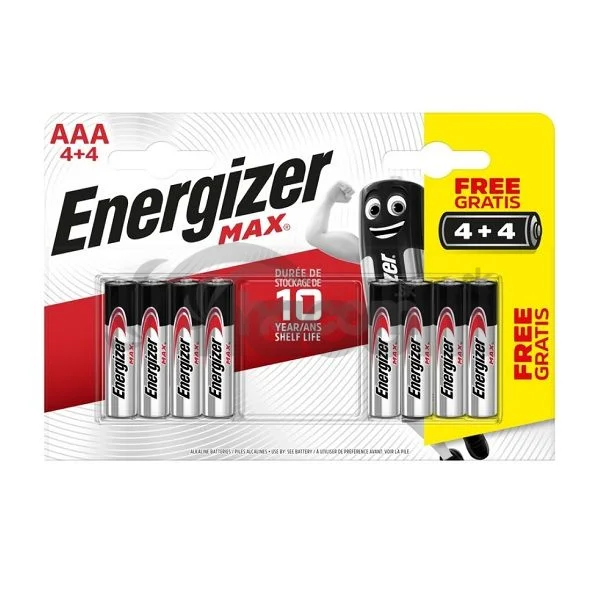 Batérie Energizer alkalické Max mikrotužkové AAA/8 4+4