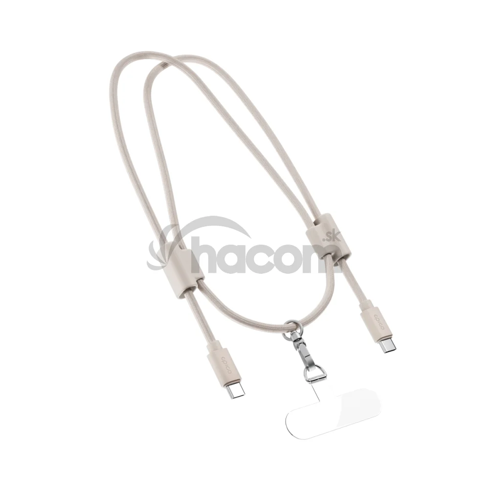 Epico šnúrka na telefón s USB-C káblom - béžová