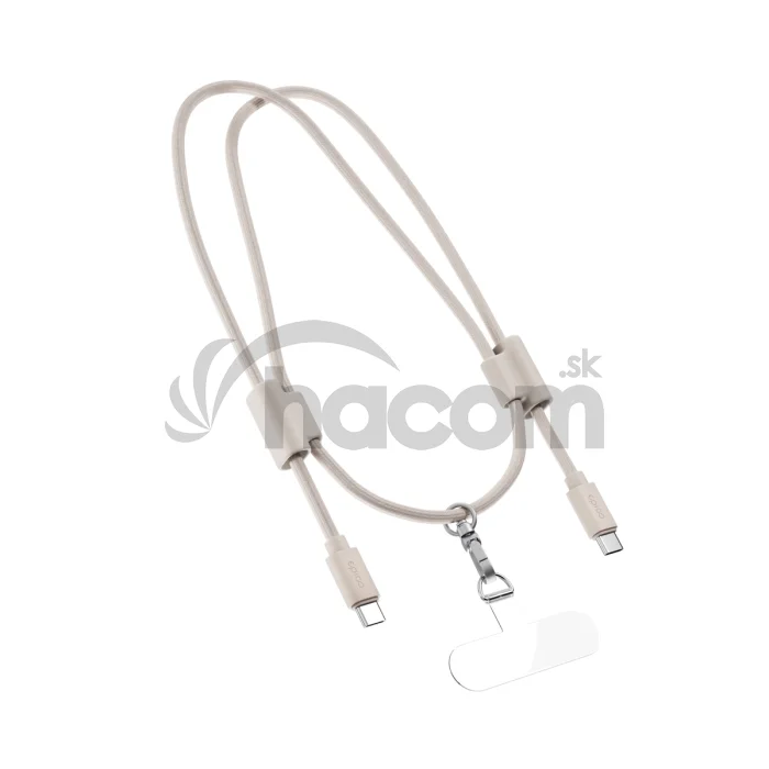 Epico šnúrka na telefón s USB-C káblom - béžová