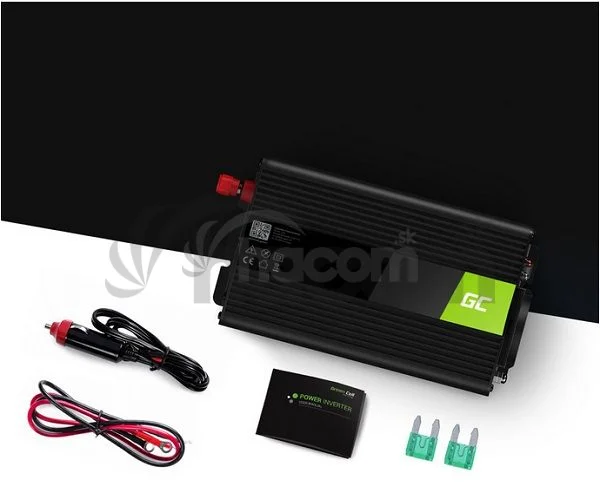 Green Cell INV01DE automobilový menič napätia z 12V na 230V, 300W/600W