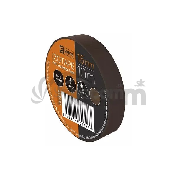 Izolačná páska PVC 15mm / 10m hnědá