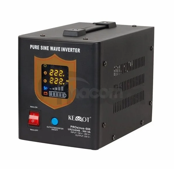 Záložný zdroj PROsinus KEMOT 300W 230V/12V čistá sinus, bez batérie čierny URZ3404B