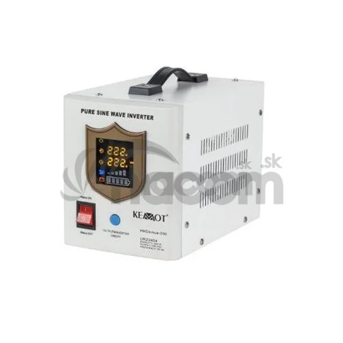 Záložný zdroj PROsinus KEMOT 300W 230V/12V čistá sinus ,biely ,bez batérie URZ3404