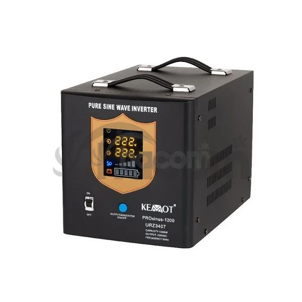 Záložný zdroj PROsinus KEMOT 1200W 230V/12V ,čierny ,bez batérie URZ3407B