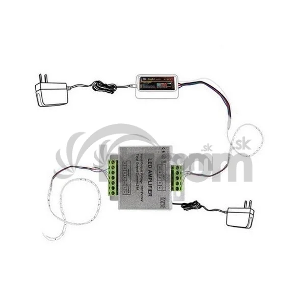 LED zosilňovač/rozbočovač pre ovládania RGB-W, 288W