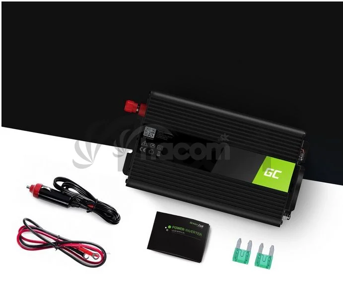 Green Cell INV02DE automobilový menič napätia 24V na 230V, 300W/600W