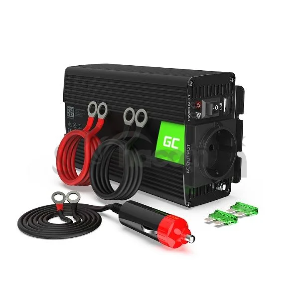 Green Cell INV02DE automobilový menič napätia 24V na 230V, 300W/600W
