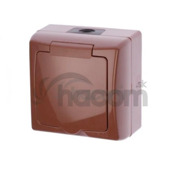 Zásuvka Modern 4FN 150 90.2118/1 1-násobná IP44 hnedá