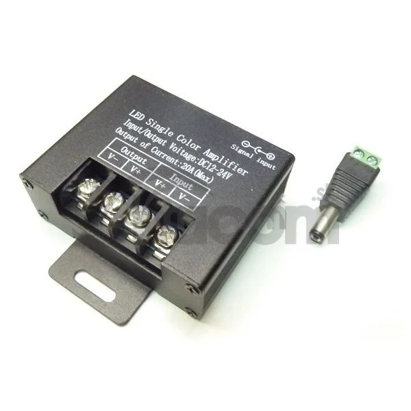 Zosilovač signalu pre jednofarebný led pas 12/24V 20A max