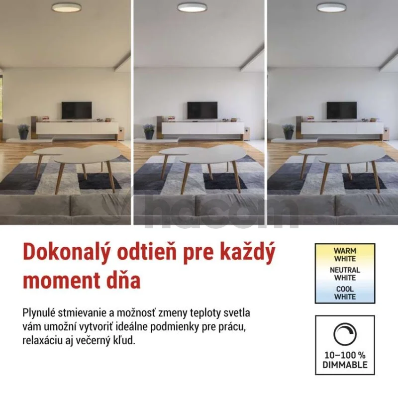 LED nástenné svietidlo ILVI, kruhové, 30 W, stmievateľné so zmenou CCT, biela + drevo