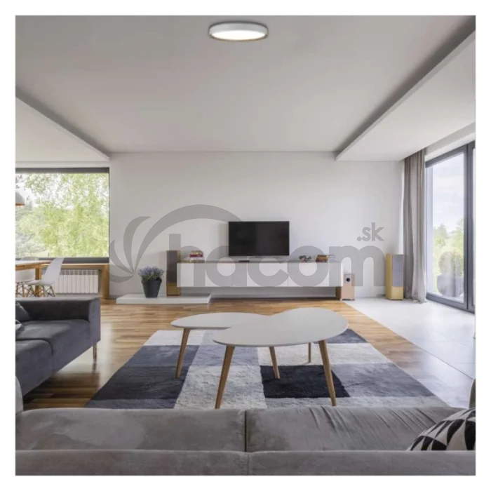 LED nástenné svietidlo ILVI, kruhové, 30 W, stmievateľné so zmenou CCT, biela + drevo
