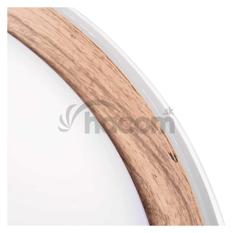 LED nástenné svietidlo ILVI, kruhové 45 W, stmievateľné so zmenou CCT, biela + drevo