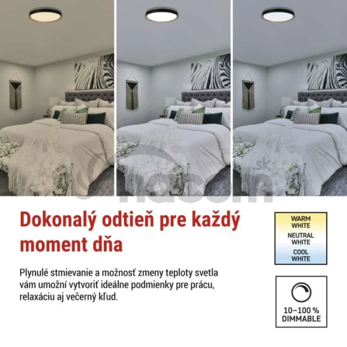 LED nástenné svietidlo ILVI, kruhové 45 W, stmievanie + CCT, čierna + drevo
