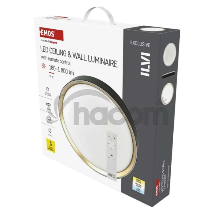 LED nástenné svietidlo ILVI, kruhové 30 W, stmievanie + CCT, čierna + šampanská