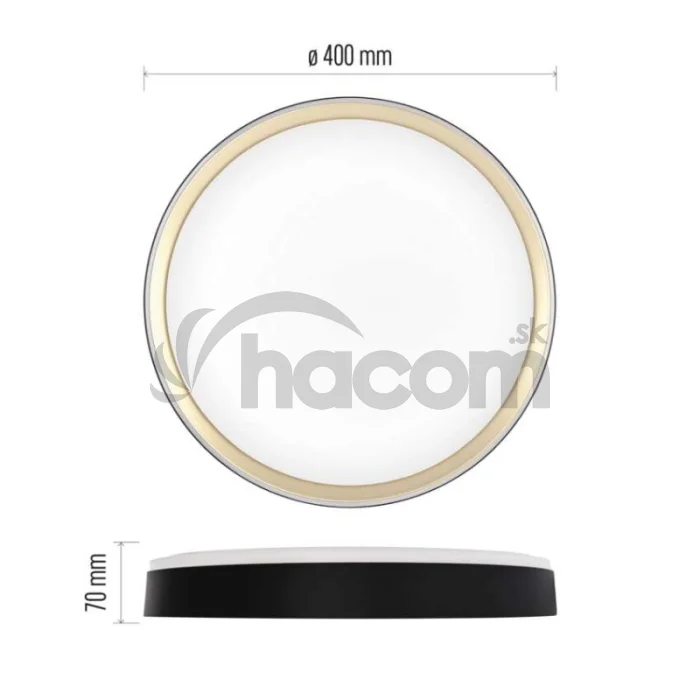 LED nástenné svietidlo ILVI, kruhové 30 W, stmievanie + CCT, čierna + šampanská