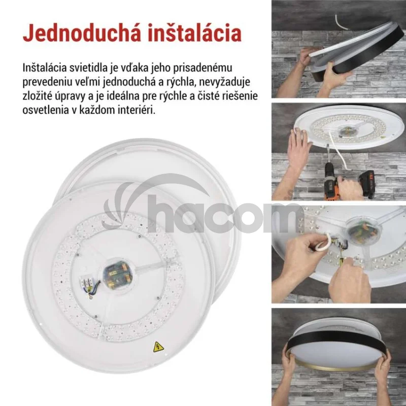 LED nástenné svietidlo ILVI, kruhové 30 W, stmievanie + CCT, čierna + šampanská