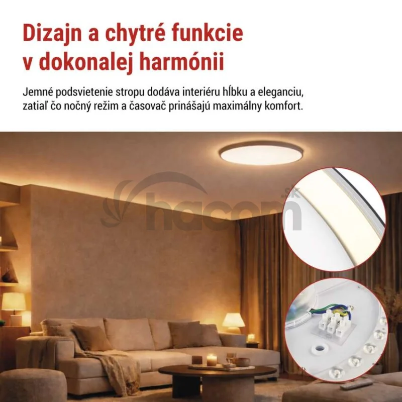LED nástenné svietidlo ILVI, kruhové 30 W, stmievanie + CCT, čierna + šampanská