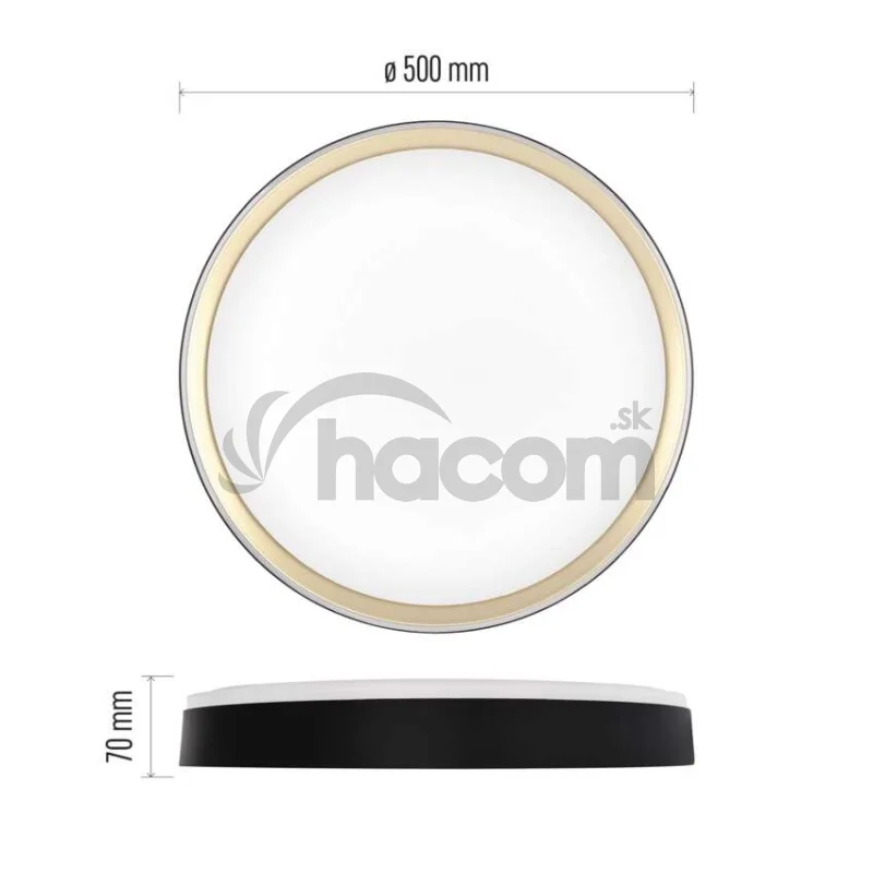 LED nástenné svietidlo ILVI, kruhové 45 W, stmievanie + CCT, čierna + šampanská