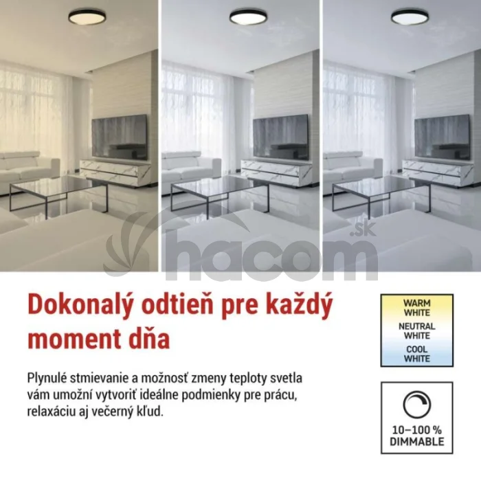 LED nástenné svietidlo ILVI, kruhové 45 W, stmievanie + CCT, čierna + šampanská