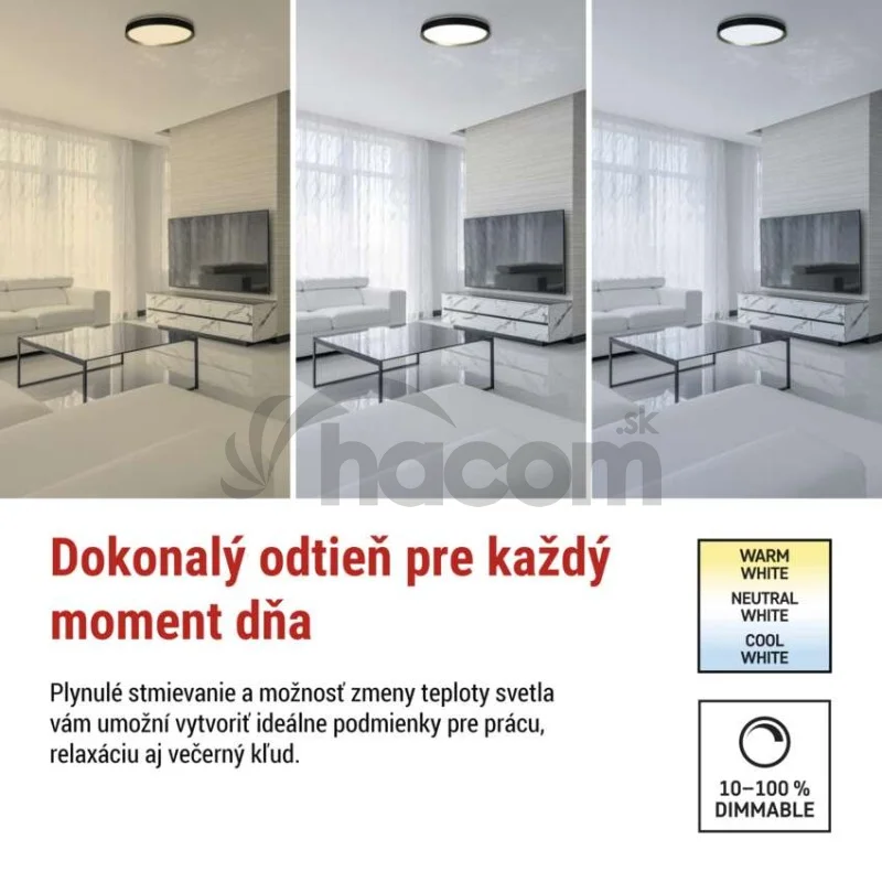LED nástenné svietidlo ILVI, kruhové 45 W, stmievanie + CCT, čierna + šampanská