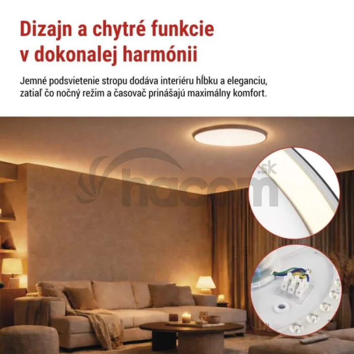 LED nástenné svietidlo ILVI, kruhové 45 W, stmievanie + CCT, čierna + šampanská