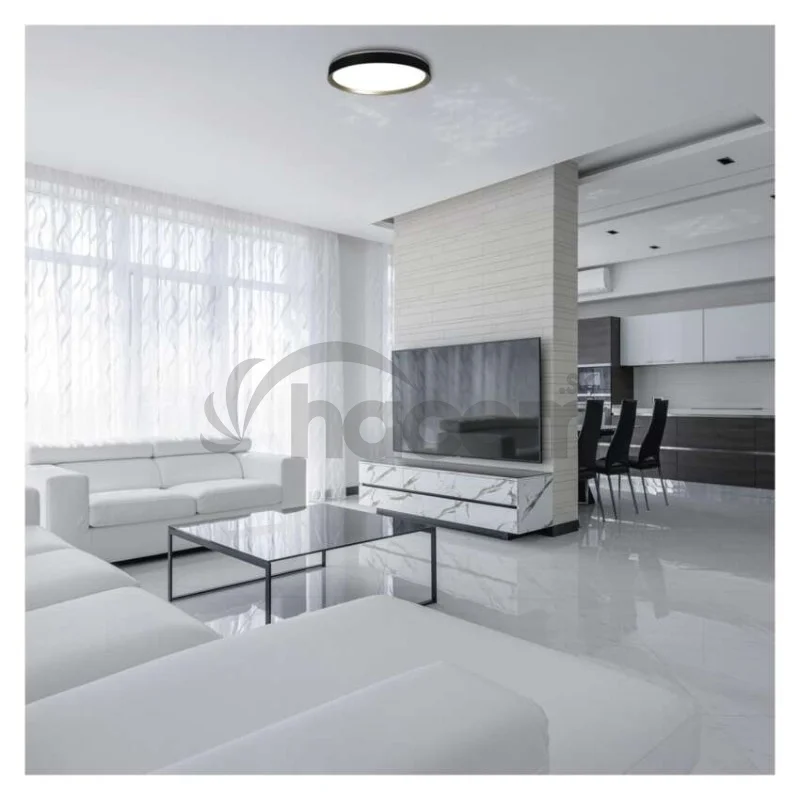 LED nástenné svietidlo ILVI, kruhové 45 W, stmievanie + CCT, čierna + šampanská