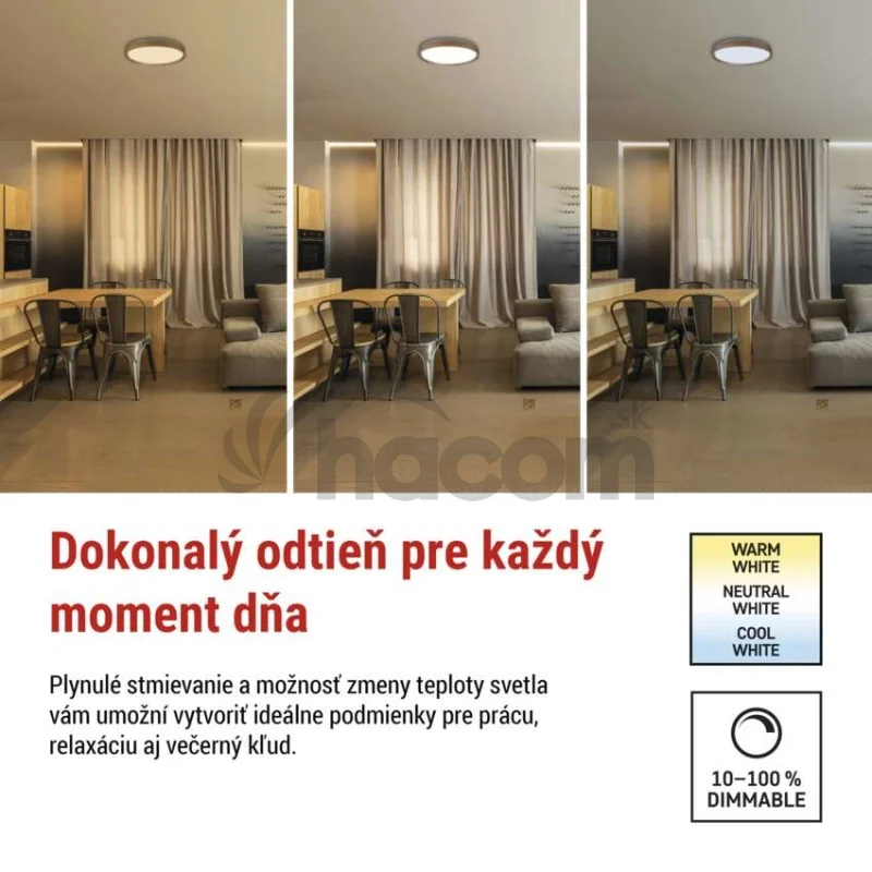 LED nástenné svietidlo ILVI, kruhové 30 W, stmievanie + CCT, drevo