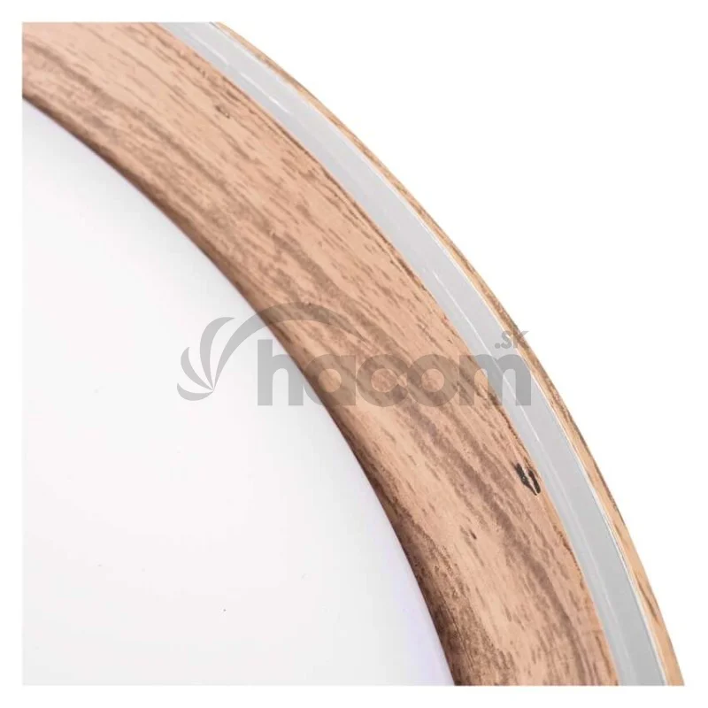 LED nástenné svietidlo ILVI, kruhové 30 W, stmievanie + CCT, drevo