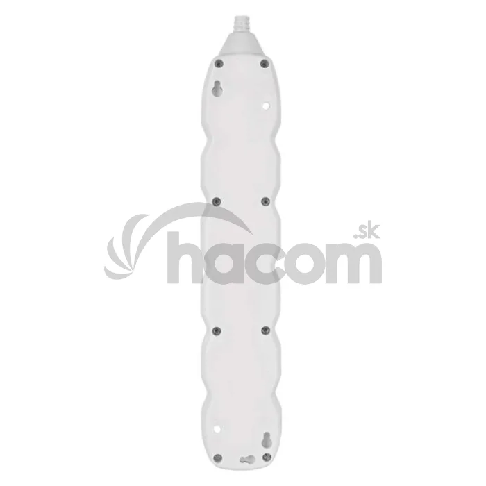 Predlžovací kábel 3 m / 6 zásuviek / biely / PVC / 1 mm2