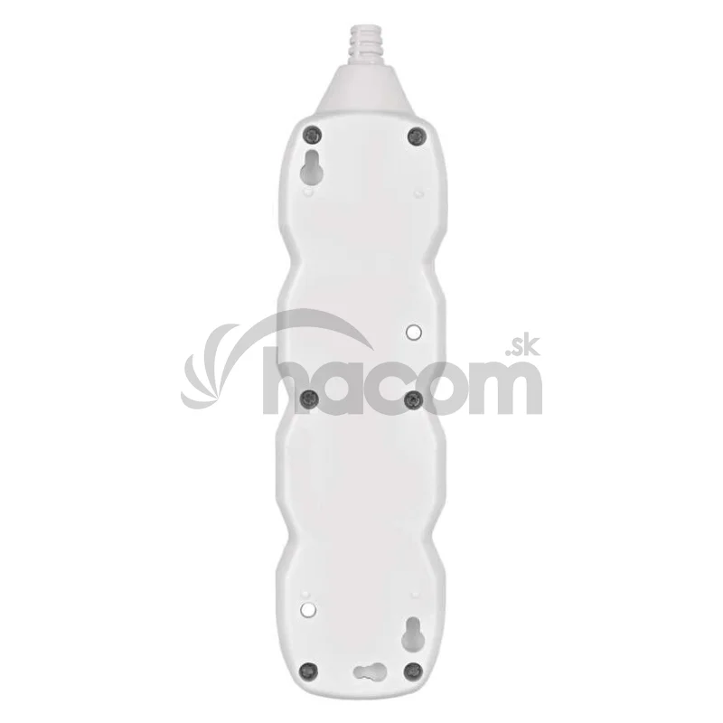Predlžovací kábel 3 m / 3 zásuvky / s vypínačom / biely / PVC / 1 mm2