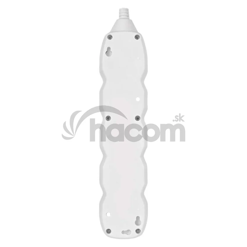 Predlžovací kábel 2 m / 4 zásuvky / s vypínačom / biely / PVC / 1 mm2