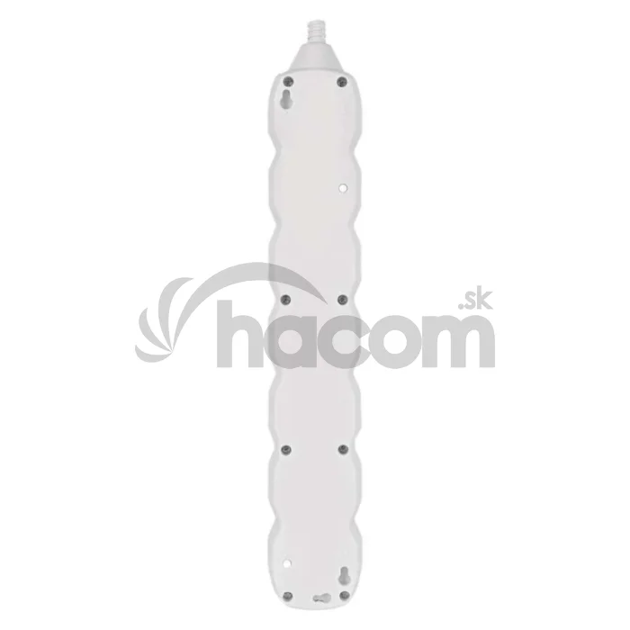 Predlžovací kábel 2 m / 6 zásuviek / s vypínačom / biely / PVC / 1 mm2
