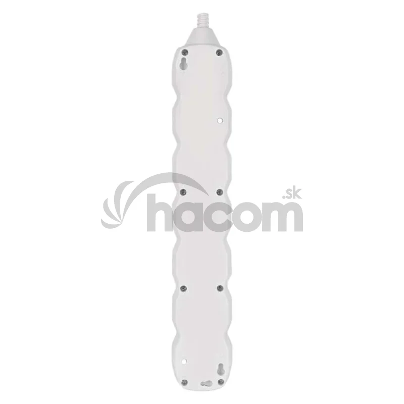 Predlžovací kábel 3 m / 6 zásuviek / s vypínačom / biely / PVC / 1,5 mm2
