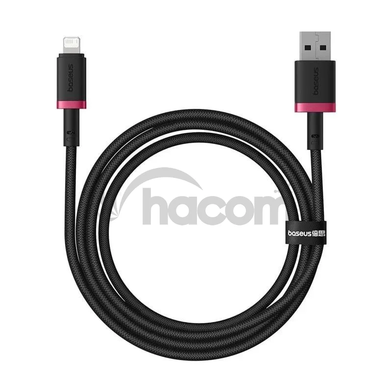 Baseus Rýchlonabíjací kábel Dura USB/Lightning 1m 2.4A červeno čierny