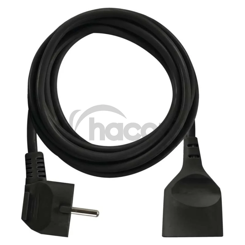 Predlžovací kábel 3 m / 1 zásuvka / čierny / PVC / 1,5 mm2