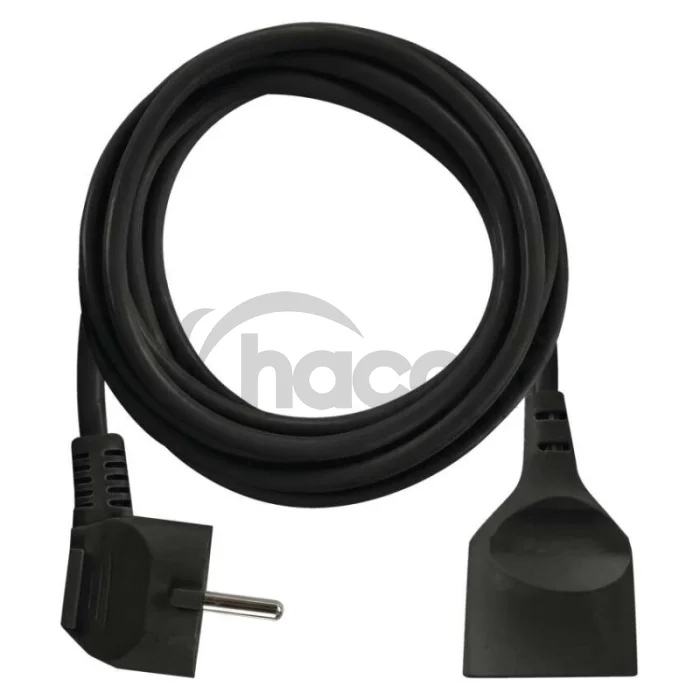 Predlžovací kábel 3 m / 1 zásuvka / čierny / PVC / 1,5 mm2