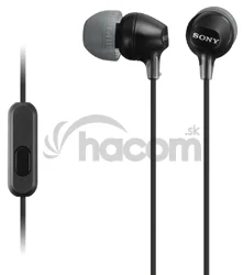 SONY slúchadlá MDR-EX15AP, handsfree, čierne