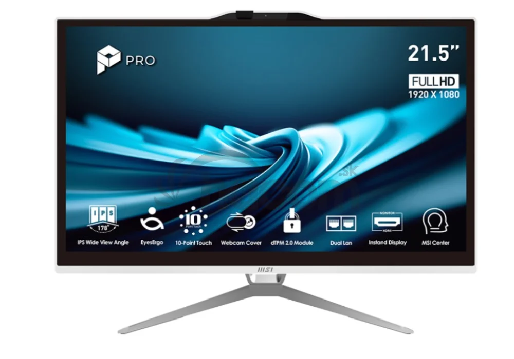 MSI PRO/AP222T 14MA-649EU/21,5"/FHD/T/i5-14400/8GB/512GB/Intel int/W11P/Biela/3R
