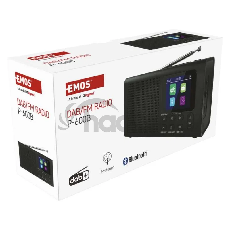 Prenosné rádio s Bluetooth P-600B, DAB / DAB+ / FM, čierne