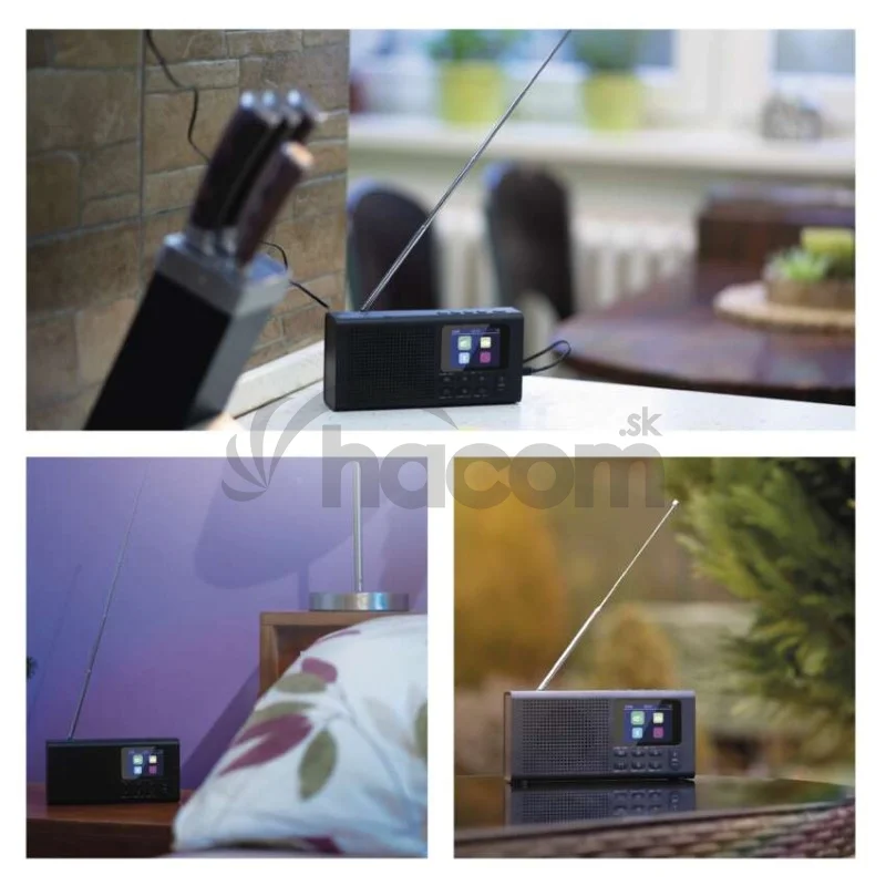 Prenosné rádio s Bluetooth P-600B, DAB / DAB+ / FM, čierne